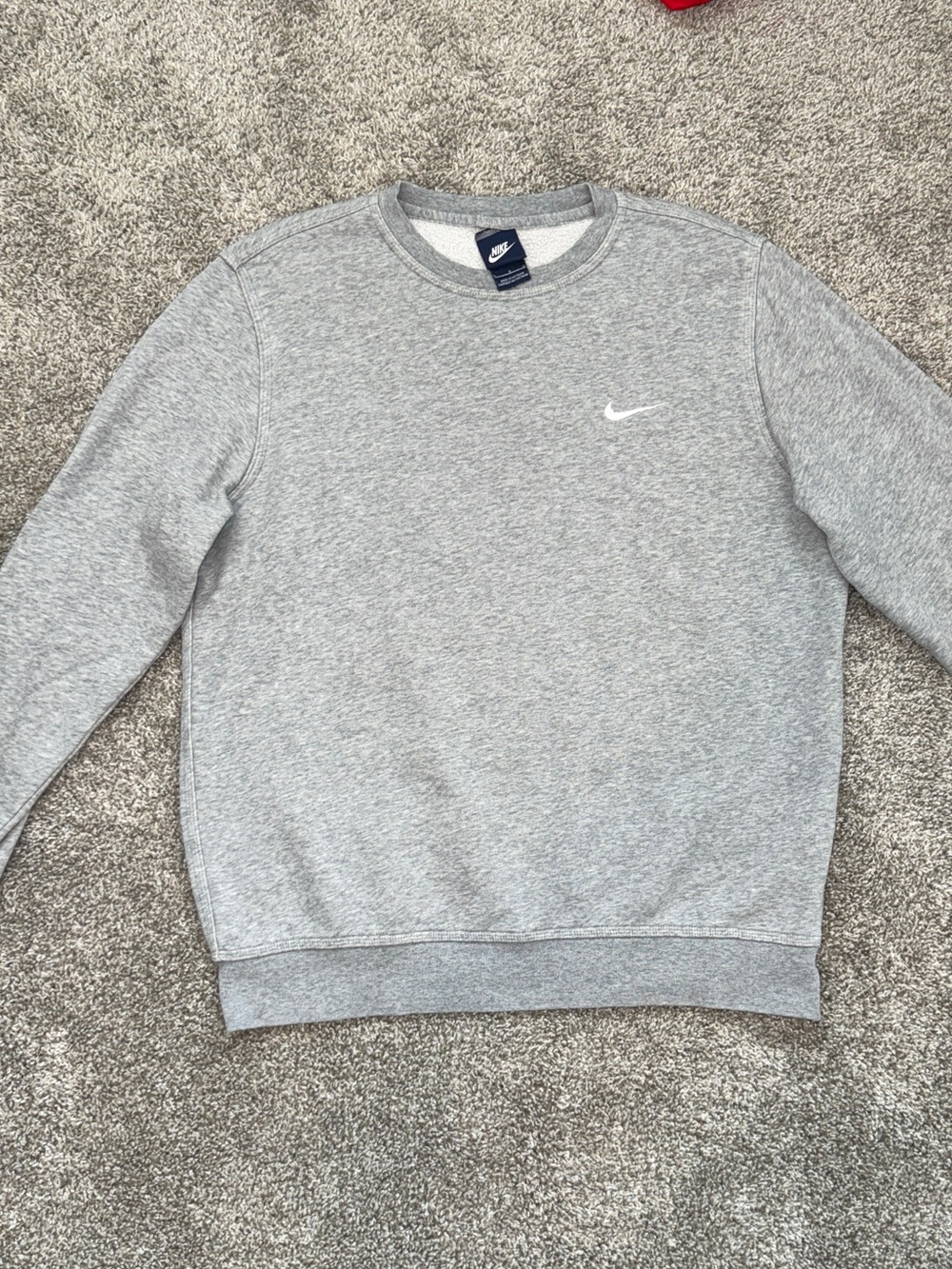 Nike Sportswear Club Fleece Crewneck Sweatshirt in Heather Gray - Men's Large